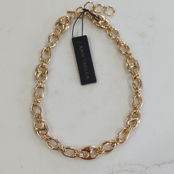 Ann Taylor Jewelry - Ann Taylor Shiny Gold Link Necklace